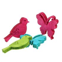 Article Mélange de figurines oiseaux papillons multicolore assort. 2,5cm