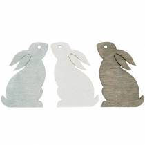 Lapin épars marron, gris clair, lapins de Pâques blancs à disperser 72pcs