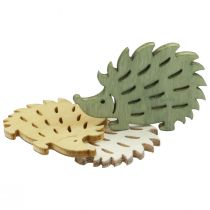 Article Décoration à disperser décoration hérisson en bois vert marron blanc 4x3cm 72 pcs