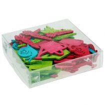 Article Décoration à disperser figurines en bois pichet escargot carotte 4cm - 6cm 72 pcs