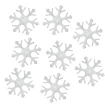 Article Décoration à disperser flocons de neige blanc 3,5 cm 120 pcs