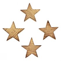 Décoration à disperser étoiles de Noël étoiles en bois flammé 5,5 cm 12pcs