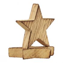 Article Décoration à disperser étoiles de Noël étoiles en bois flammé 5,5 cm 12 pcs