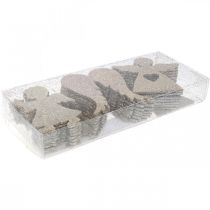 Article Décoration à disperser Décoration ange de Noël paillettes dorées H8cm 24 pcs