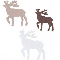 Article Décoration à disperser Renne de Noël Décoration de Noël en bois 48 pcs