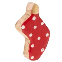 Article Suspenders en bois rouges à pois blancs 6 cm – Set de 8 pièces