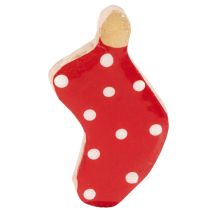 Article Suspenders en bois rouges à pois blancs 6 cm – Set de 8 pièces