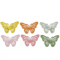Article Shaker en bois papillon décoration à saupoudrer colorée 4,5×3cm 48 pcs