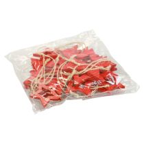 Article Étoiles en bois décoration décoration cintre étoile en bois rouge 6/8/10/12cm 16 pcs