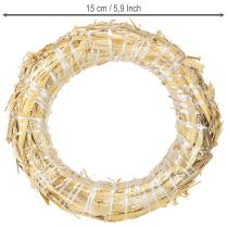 Article Couronne de paille vierge petite couronne de paille 15 cm 3 cm 10 pièces