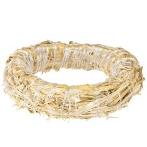 Article Couronne de paille vierge en paille 15/3 cm 2 pièces
