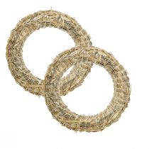 Couronne de paille paille romaine pour couronnes et couronnes de l&#39;Avent 25/6cm 2pcs