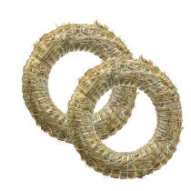 Article Couronne de paille couronne de paille vierge 35/8cm 2pcs