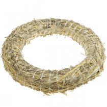 Article Couronne de paille naturelle 35 cm – Lot de 10 supports pour créations décoratives