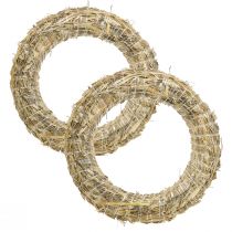 Article Couronne de paille couronne de paille vierge 35/6cm 2pcs