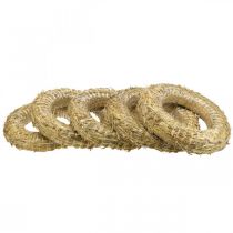 Article Couronne de paille naturelle Ø35cm - couronne décorative pour loisirs créatifs et calendrier de l'Avent, lot de 5