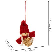 Article Ensemble de décorations de Noël en paille : figurines et étoiles, 6 cm, 30 pièces