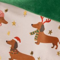 Article Chaussette de Noël à motif teckel, 50 cm
