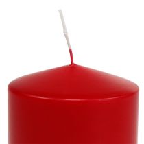 Article Bougie pilier 100/100 rouge 4 pcs
