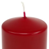 Article Bougies piliers 80/80 vieux rouge 6 pièces