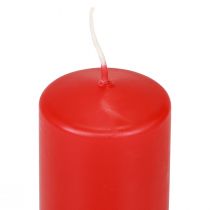 Article Bougies piliers rouges Bougies de l&#39;Avent bougies rouges 100/50mm 24pcs