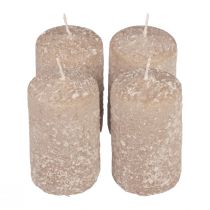 Article Bougies piliers Bougies de Noël beige 60×100mm 4pcs