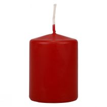 Article Bougies piliers rouges Bougies de l&#39;Avent petites vieilles rouges 70/50mm 24pcs