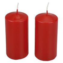 Article Bougies piliers H100 Ø50cm bougies rouges 12pcs