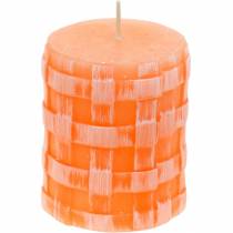 Bougies pilier Rustic Orange 80/65 bougie bougies de cire rustique 2pcs