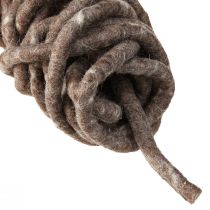 Article Stylo cordon cordon feutre laine de mouton roulé marron 10mm 15m