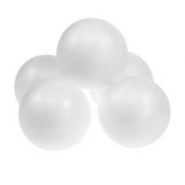 Boule polystyrène Ø8cm blanc 10p
