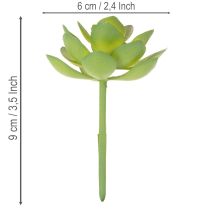 Article Kunstpflanze Sukkulente verte en plastique 9 cm pour décoration intérieure