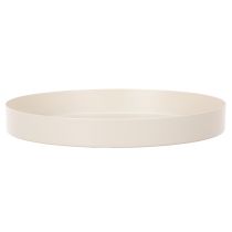 Article Plateau décoratif rond en métal 20 cm crème pour intérieur