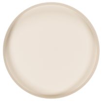 Article Plateau décoratif rond en métal 20 cm crème pour intérieur