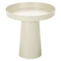 Article Plateau décoratif sur pied en métal beige-gris 20 cm pour bougies et figurines