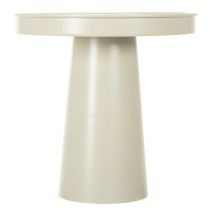 Article Plateau décoratif sur pied en métal beige-gris 20 cm pour bougies et figurines