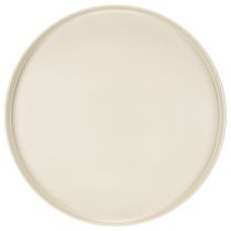 Article Plateau rond crème en métal, 30 cm, sur pied pour décoration intérieure