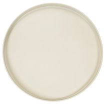 Article Plateau décoratif rond en métal beige 30 cm pour plantes et bougies