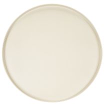 Article Plateau décoratif rond beige en métal Ø40 cm avec pied haut