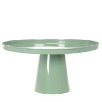 Article Table décoratif rond en métal vert 40 cm avec bord haut