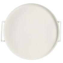 Article Plateau avec poignées pratiques, style vintage, pour des idées de décoration variées avec des fleurs et des matériaux naturels, 30 cm