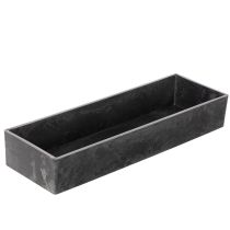 Article Plateau rectangulaire avec poignées en plastique anthracite 32 cm