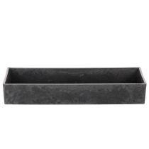 Article Plateau rectangulaire avec poignées en plastique anthracite 32 cm
