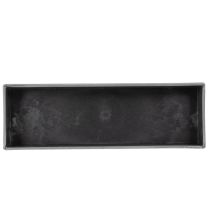 Article Plateau rectangulaire avec poignées en plastique anthracite 32 cm