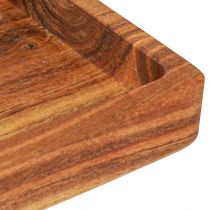 Article Plateau rectangulaire en bois d&#39;acacia huilé 40x15x4cm