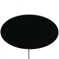 Article Piquets pour pots de fleurs Ovale Noir Bois 10×6cm 12pcs
