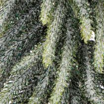 Article Sapin artificiel givré, arbre décoratif sur socle en bois pour décoration hivernale et de Noël, 75 cm