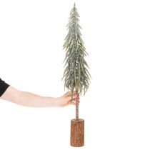 Article Sapin de Noël artificiel avec socle, givré, décoration hivernale, 90 cm