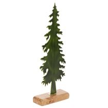 Article Tannenbaum décoratif en métal avec base en bois 36 cm