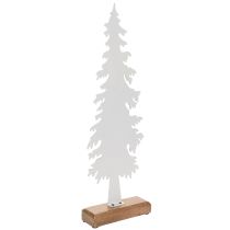 Article Sapin décoratif en métal sur base en bois, 46 cm, vert